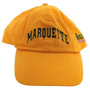 Marquette University Baseball Cap Mens Yellow Adjustable Hook & Loop Falcon